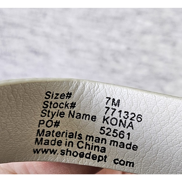 Maui Island Kona Sandals Womens White Strappy Wedge Vacation Beach Square Toe 7 - Picture 10 of 12